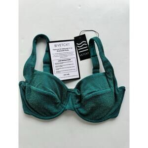 VETCHY Laguna Green Bikini Top Women's NWT - LDD+